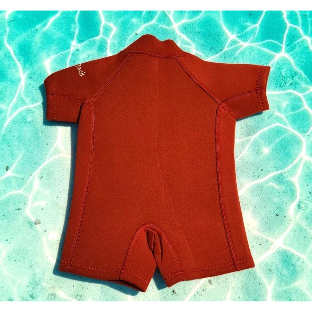 Lily & Jack Baby Wetsuit Short Sleeves Zip Front Red Size XS 6-12 months